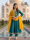 Afreen By Blue Hills Vichitra With Crep Kurti With Bottom Dupatta
